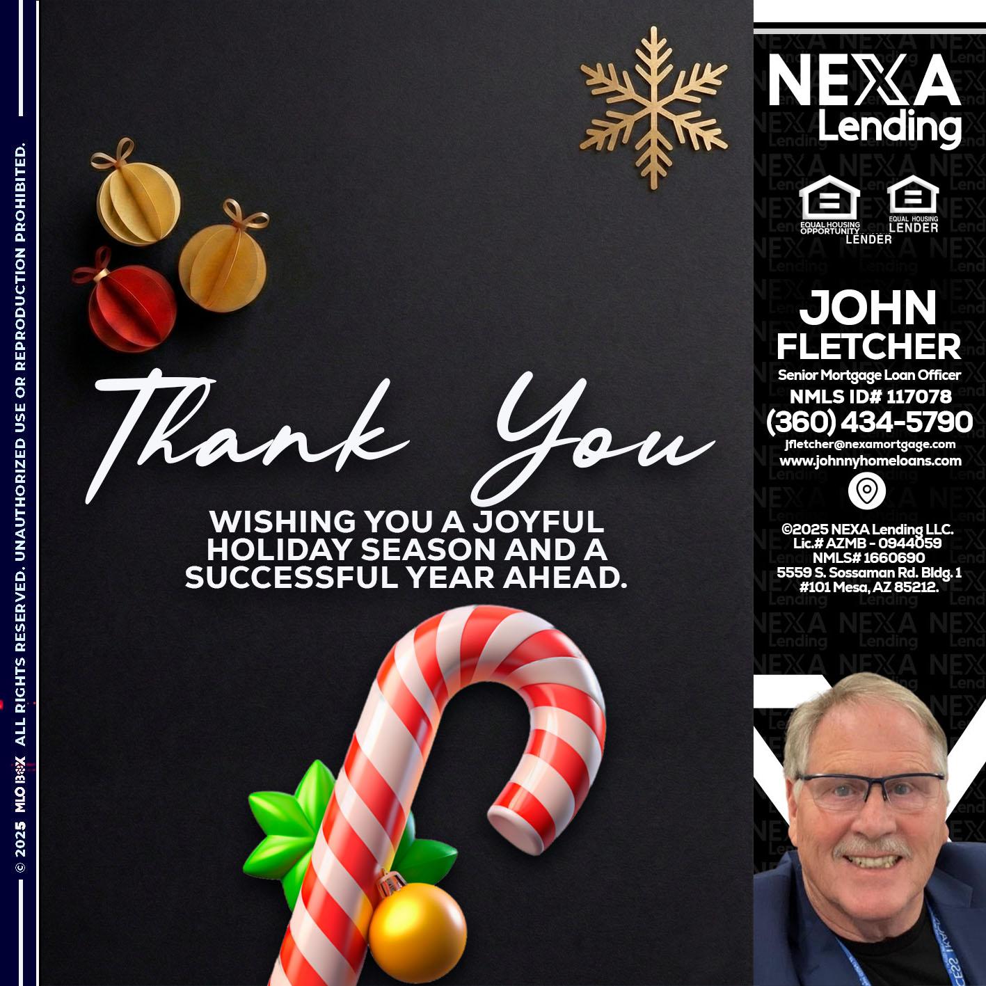 THANK YOU - John Fletcher -Senior Mortgage Loan Officer