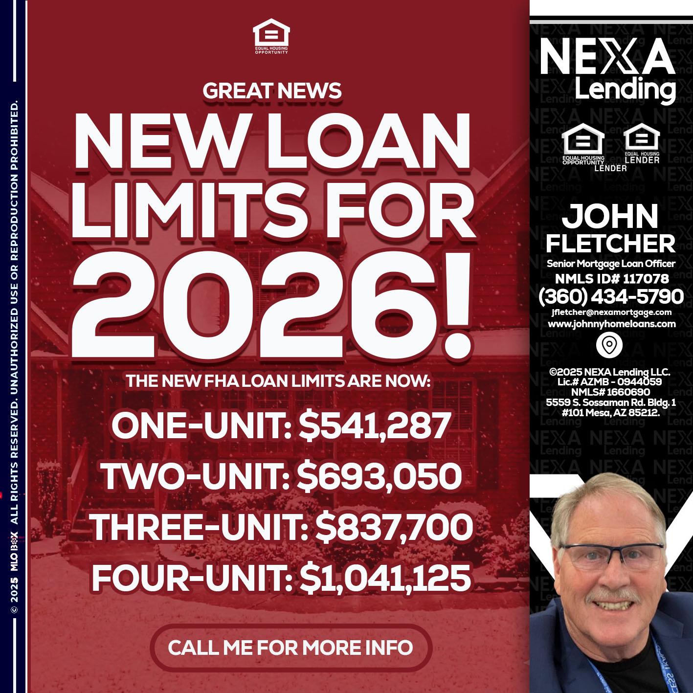 loan limits - John Fletcher -Senior Mortgage Loan Officer