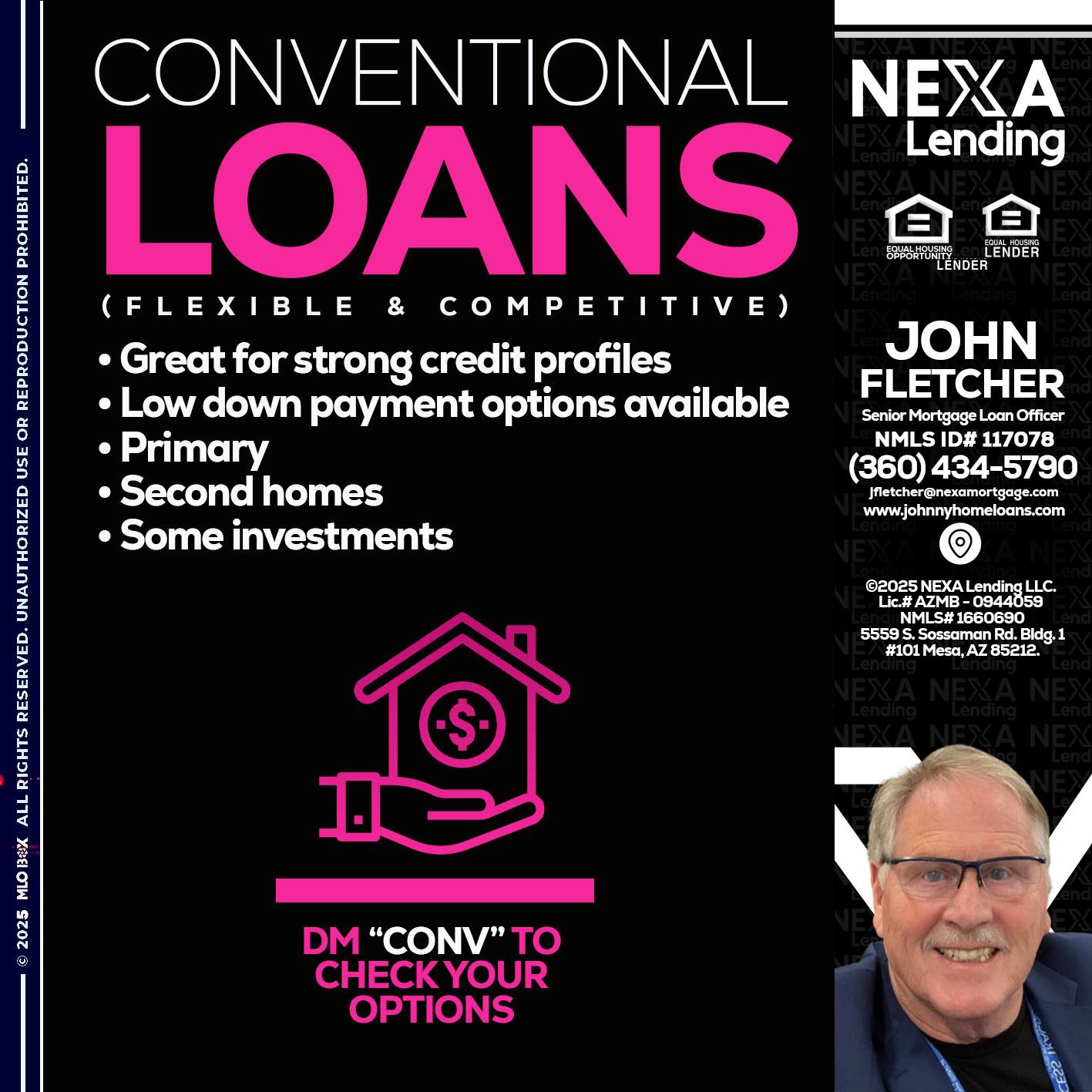 CONVENTIONAL LOANS - John Fletcher -Senior Mortgage Loan Officer