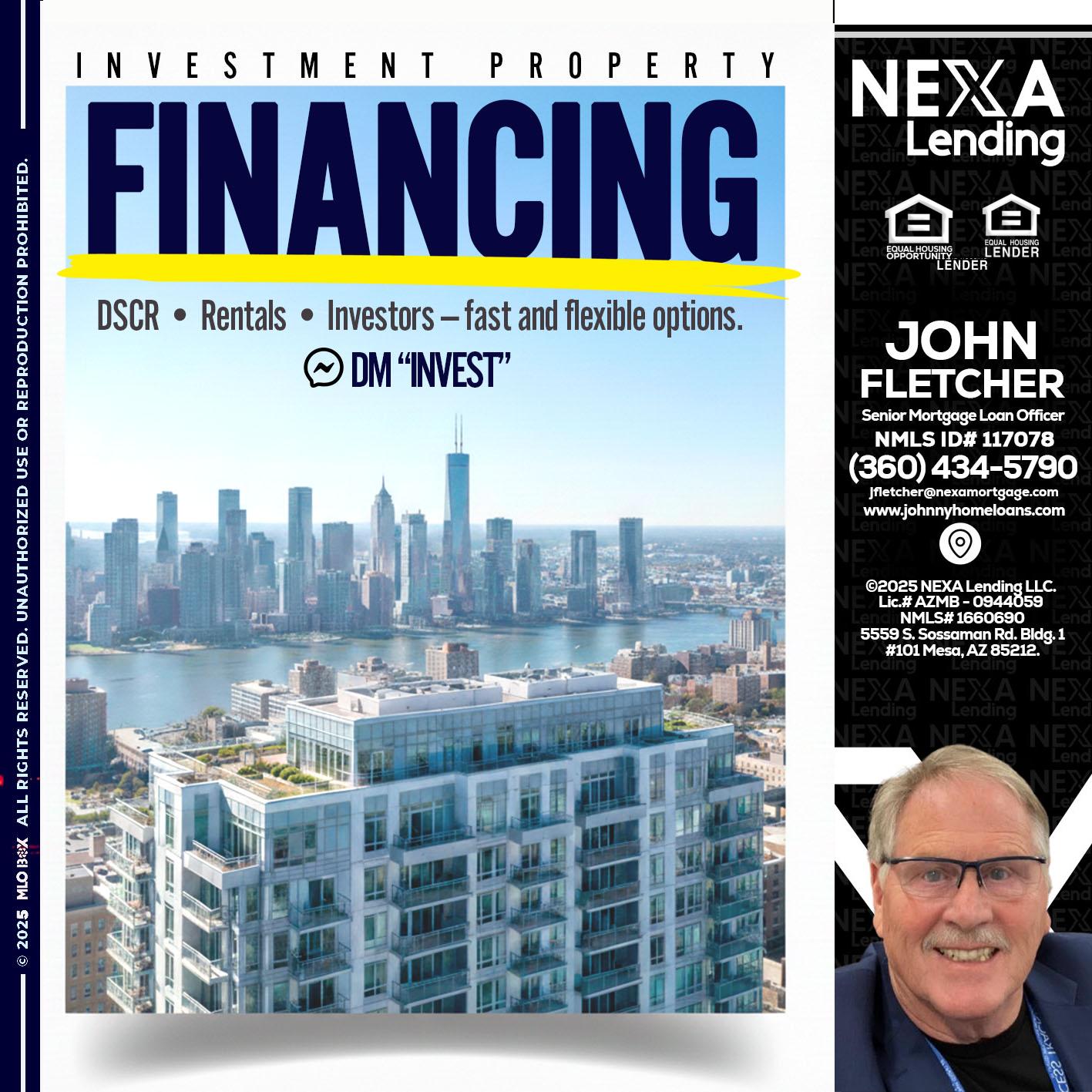 FINANCING - John Fletcher -Senior Mortgage Loan Officer