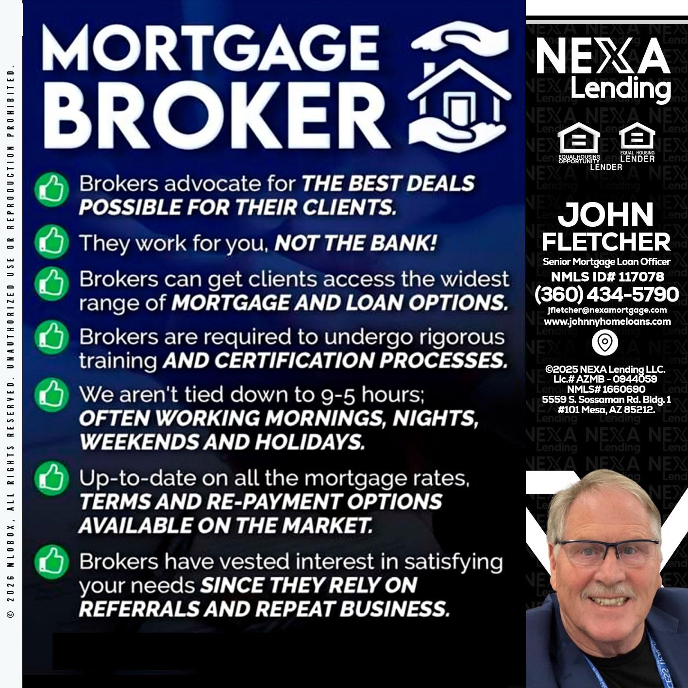 MORTGAGE BROKER - John Fletcher -Senior Mortgage Loan Officer