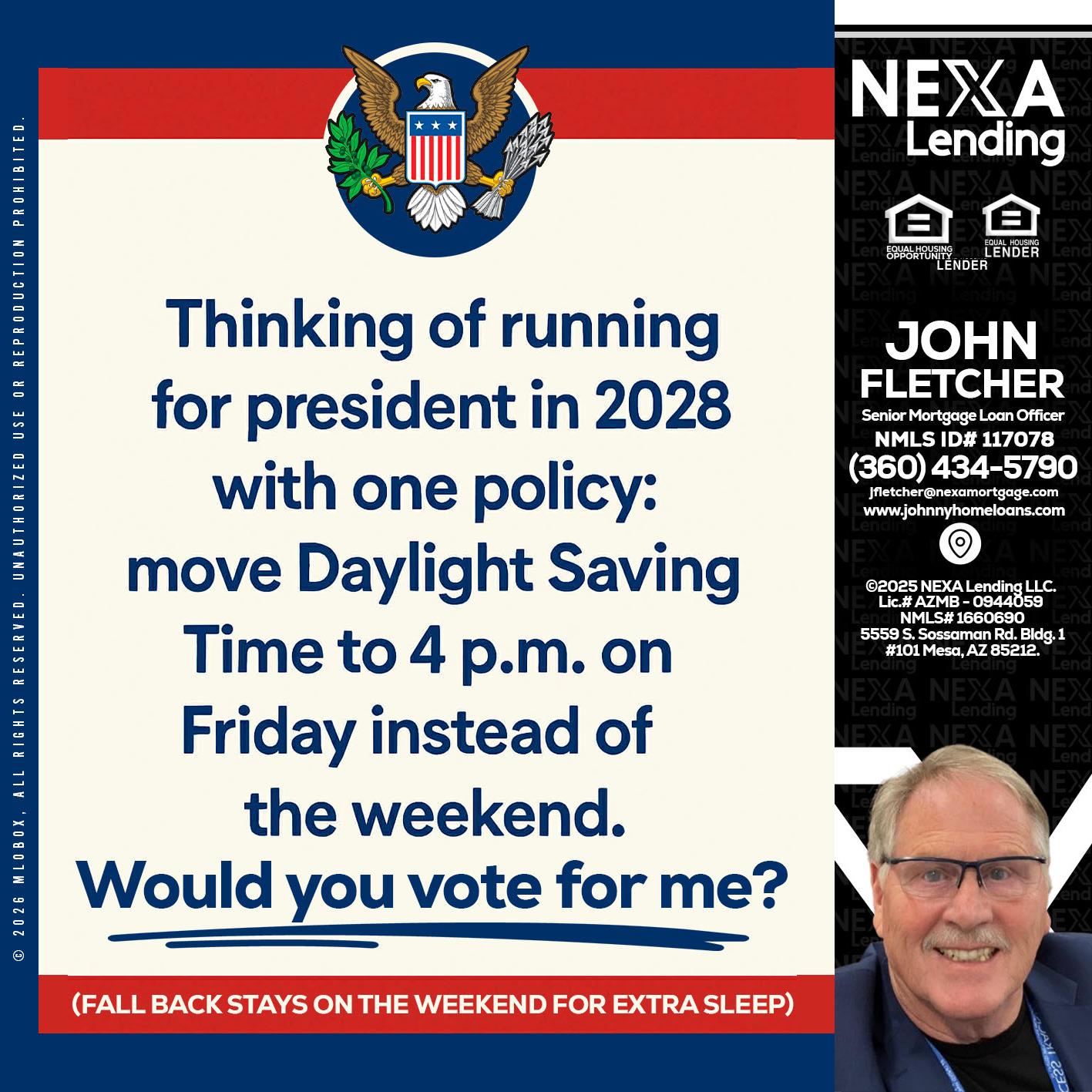 THINKING OF RUNING - John Fletcher -Senior Mortgage Loan Officer