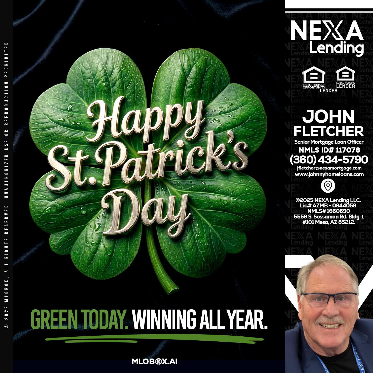 happy st. Patricks day - John Fletcher -Senior Mortgage Loan Officer