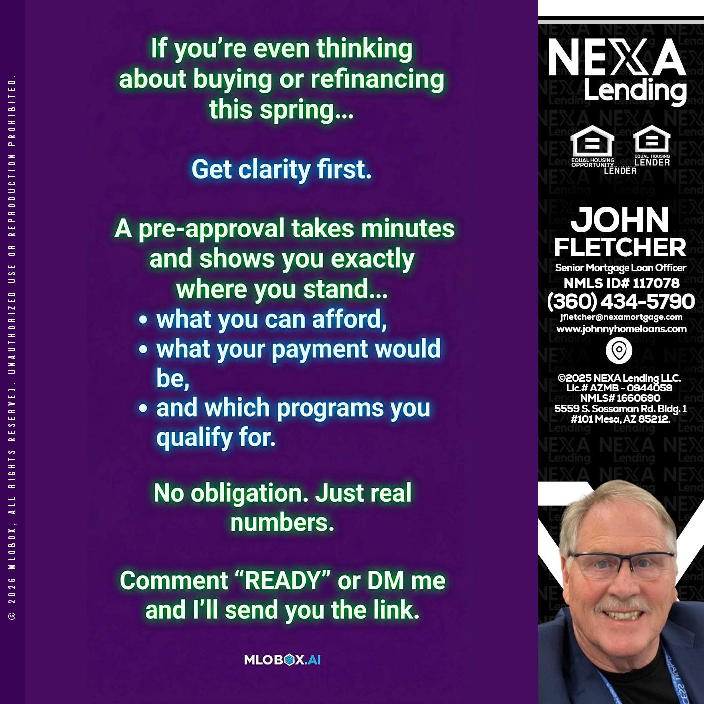 IF YOU THINKING - John Fletcher -Senior Mortgage Loan Officer