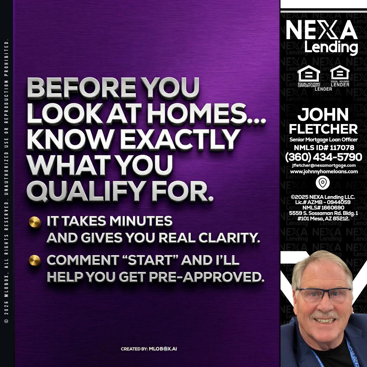 BEFORE YOU - John Fletcher -Senior Mortgage Loan Officer